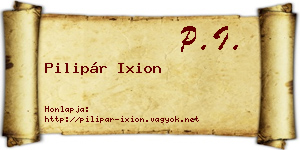 Pilipár Ixion névjegykártya